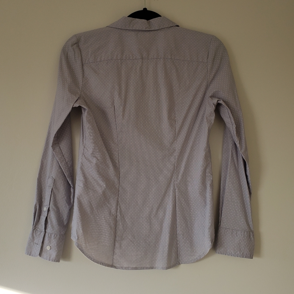 Grey polka dot button down - Picture 6 of 9